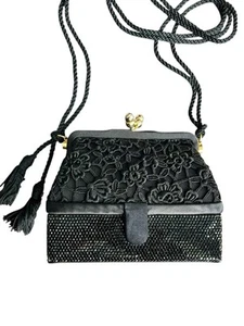 Vintage, Judith Lieber Black Evening Bag A+ Condition - Picture 1 of 12