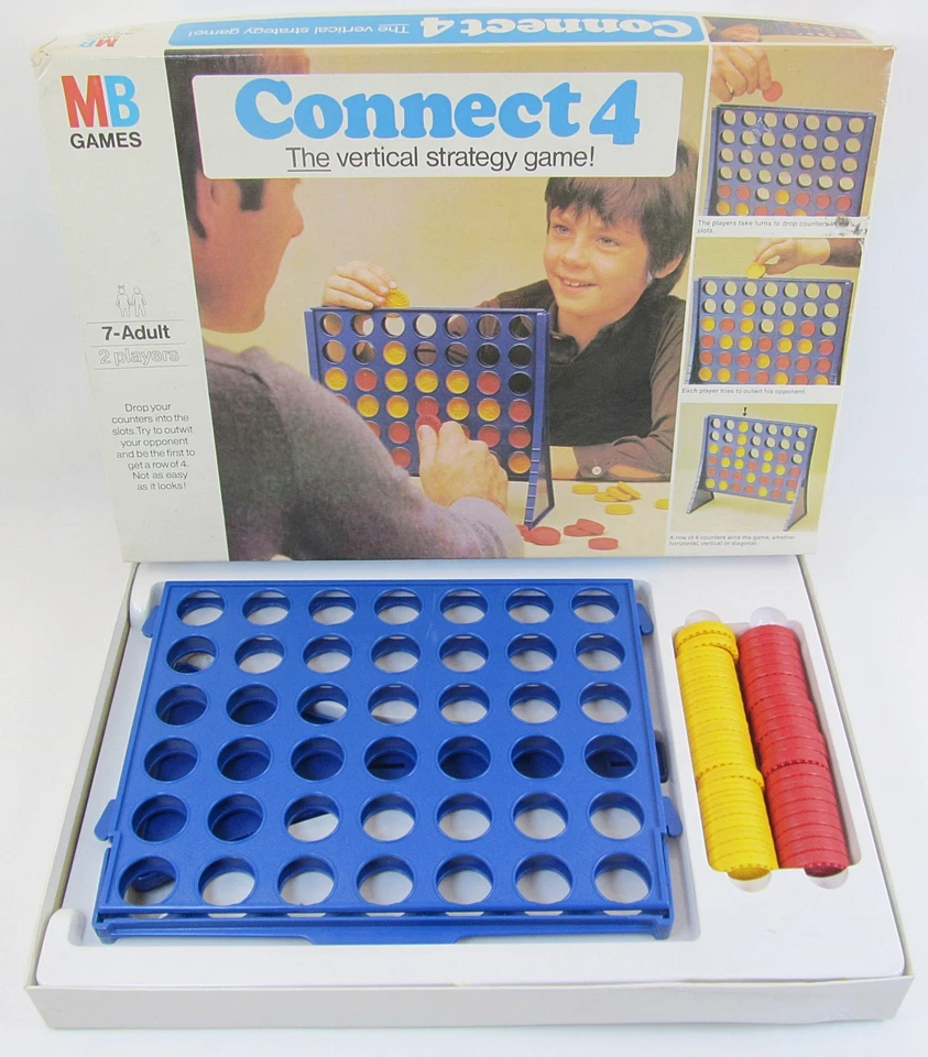 MB Games Connect 4 Vintage 1976 Vertical Strategy Game Age 7+ Complete b - Image 1 of 4