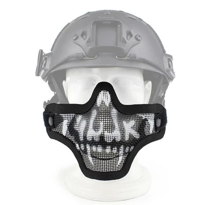 Half Face Skull Mask For Real CS Field Protection Mask Halloween Horror Props Foto 1 de 4