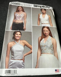 Simplicity Pattern S8869 Misses’ Lined Tops Fabric And Trim Variations Sz 14-22 - Picture 1 of 8
