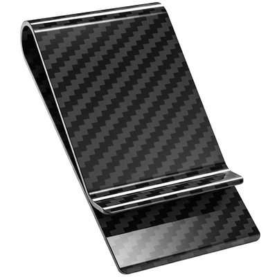 Travelambo Carbon Fiber Money Clip Front Pocket Wallet Minimalist Wallet Slim... - Image 1 of 4