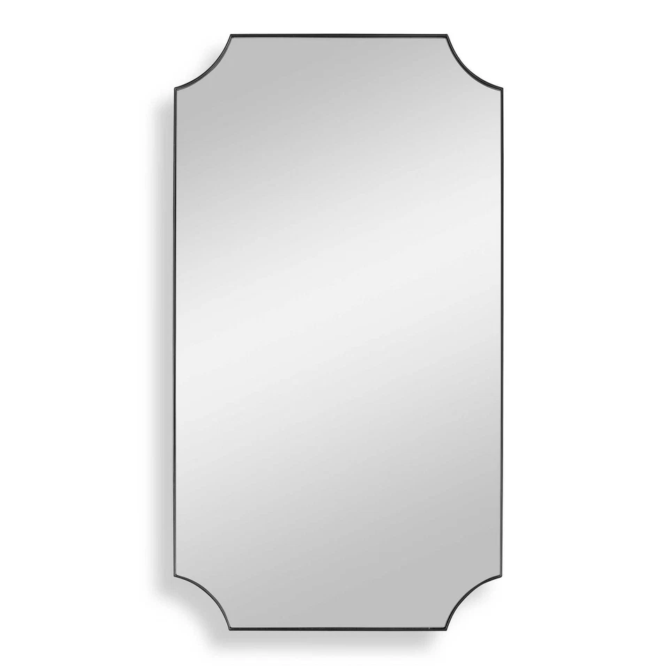 Uttermost 09709 Lennox 40 X 22 Inch Black Wall Mirror