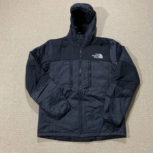 The North Face Jacket Mens Medium Black Quilted Lightweight Shell Hooded - Picture 1 of 9