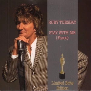 Rod Stewart Ruby Tuesday 7" vinyl UK Warner Bros 1993 limited brits edition in - Picture 1 of 3