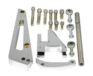 Big Block Chevy Chrome Aluminum Outward Mount Alternator Brackets short 454 396 - Picture 1 of 1