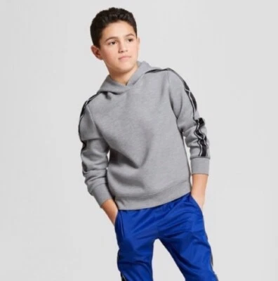 Hunter for Target Boys' Chain Trim Hoodie Grey Sweatshirt (XL/See the detail)NWT - Imagem 1 de 2