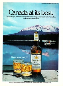 ANNUNCIO WHISKY NEBBIA CANADESE #4 RARO 1977 CANADA AL SUO MEGLIO. CONDIVIDI UN PO' STASERA. - Foto 1 di 2