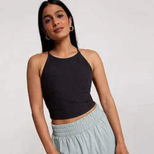 CALIA Women's LustraLux Cross Back Crop Top, Tap Shoe Heather, XL - Picture 1 of 2