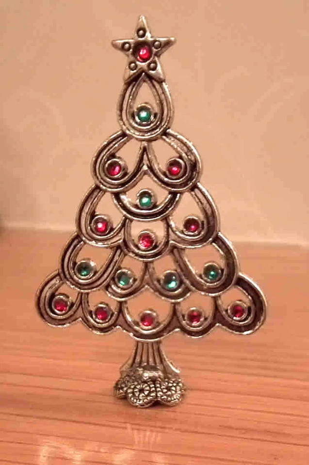 1/12 dolls house miniature Christmas Tree Hand Made Ornament Table fireplace LGW - Image 1 of 1