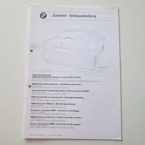 BMW 3er-Reihe E36 Limousine Coupe Original Einbauanleitung Dritte Bremsleuchte - Bild 1 von 1