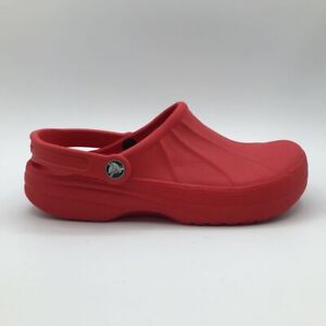 Crocs Unisex Clogs Comfort Shoes Red Rubber Slip On Slingback Womens 9 (Mens 7)