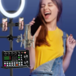 7-Channel Sound Mixer and Sound Card with Bluetooth, 12 Sound Effects - Bild 1 von 8