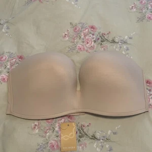 Delimira 42D Beige NEW WITH TAGS Women's Strapless Padded UW Bra - Picture 1 of 6