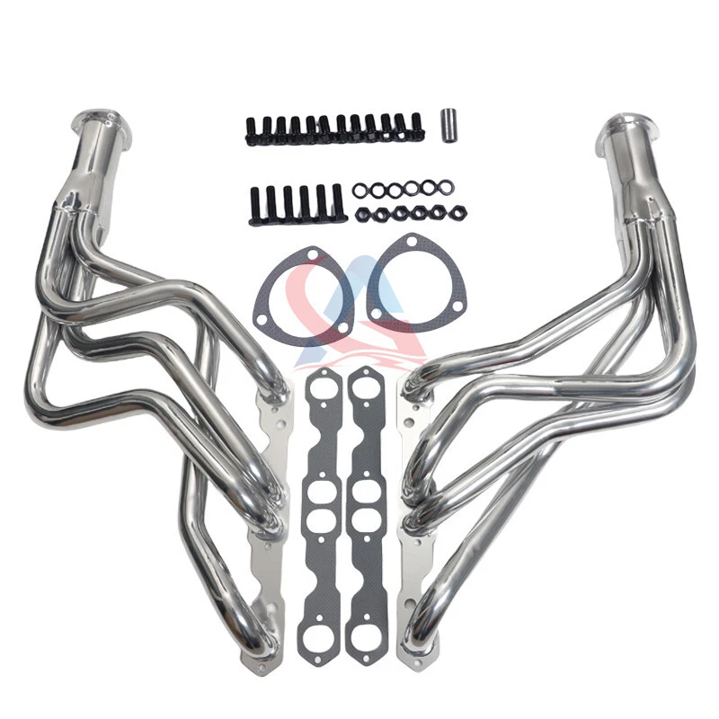 Ceramic Coat Long Tube Header For 64-74 Chevelle/El Camino Monte Carlo 283-400ci - Image 1 of 4