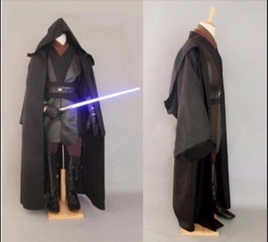 Wars Star Cosplay Costume Jedi Anakin Skywalker Darth Vader Adult Cloak Robe - Picture 1 of 2