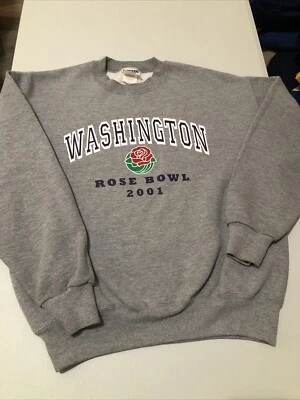 University Of Washington Huskies 2001 Rose Bowl Jerzees cuello redondo para hombre’s M Sweat Foto 1 de 4