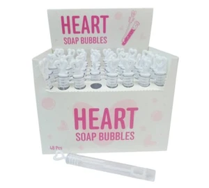 Seifenblasen Herz 48 Stück Zubehör Trauung Hochzeit - Bild 1 von 3