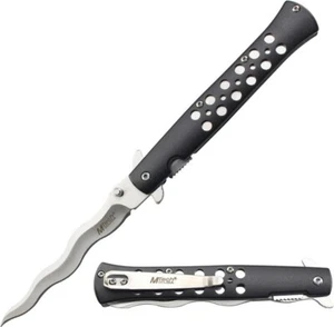 MTech Spring Assisted Folding Knife 4" 3Cr13MoV Steel Wavy Blade Aluminum Handle - Picture 1 of 12