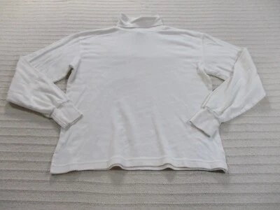 Женская футболка Jennifer Moore Размер Small Цвет слоновой кости Длинный рукав Ложный вырез Пуловер Хлопок - Изображение 1 из 4