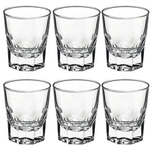 Set Of Bormioli Rocco Piemontese Liquer Shot Glasses Glassware Bar Vodka Whisky - Picture 1 of 9