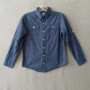 Janie And Jack Shirt Boys Youth 10 Blue Long Sleeve Button Up Casual Shirt - Picture 1 of 15