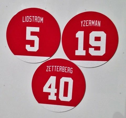 Detroit Red Wings Magnets - Steve Yzerman, Niklas Lidstrom, Henrik Zetterberg Cover