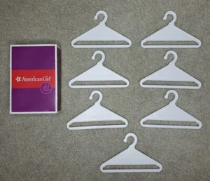 Authentic American Girl Doll Lot of 7 Wardrobe Clothes Hangers White  - Picture 1 of 2