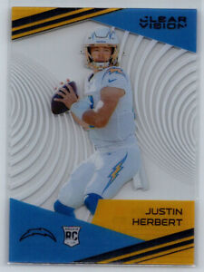 2020 Panini Chronicles Clear Vision Justin Herbert Rookie #CV-3 Chargers TC2371
