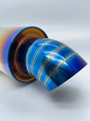 Titanium blue burnt exhaust mufflers light weight N1 Fits Rx7 Fc Fd Miatas Frs - Image 1 of 3