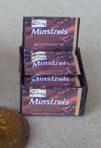 Casa de muñecas juglares chocolate en una caja de exhibición miniatura escala 1:12 tumdee - Imagen 1 de 6