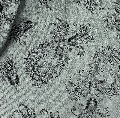 "Tela tejida elástica brillante verde negro plata 5 yardas 50"" de ancho" Foto 1 de 3