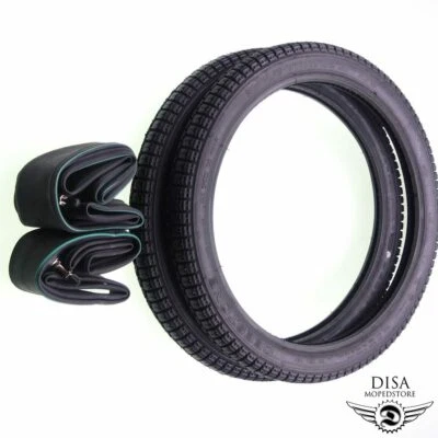 REIFENSET 2 x Reifen mit Schlauch 2,25x17 für Kreidler MP1 MP2 MF20 22 - Bild 1 von 3