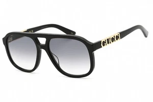 GUCCI GG1188S 002 Sunglasses Black Frame Grey Gradient Lenses 58mm - Picture 1 of 4