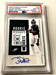 2020 panini contender RC ticket #122 jalen hurts green psa gem mt 10 ๐ฅ๐pop-6 - Picture 1 of 2