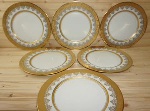 Heinrich BAV149 Gold besetzt Band & Design (6) Essteller, 10 7/8" (B62) - Bild 1 von 15