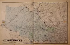 1877 Plat Map ~ 3rd DISTRICT, BALTIMORE Co, MD / CLIFTON - PIKESVILLE on Reverse - Picture 1 of 4