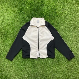Vintage Nike Windbreaker Full Double Zip Jacket Women’s Small Black White Y2K - Picture 1 of 10