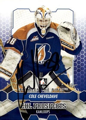 Cole Cheveldave - Signed 2012-13 In The Game Between The Pipes Card #24 - Image 1 of 2