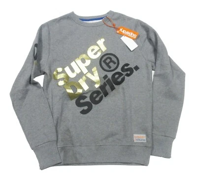 Superdry Hombre Blizzard Gris Marl Logo Series Polar Pullover Sudadera Foto 1 de 4