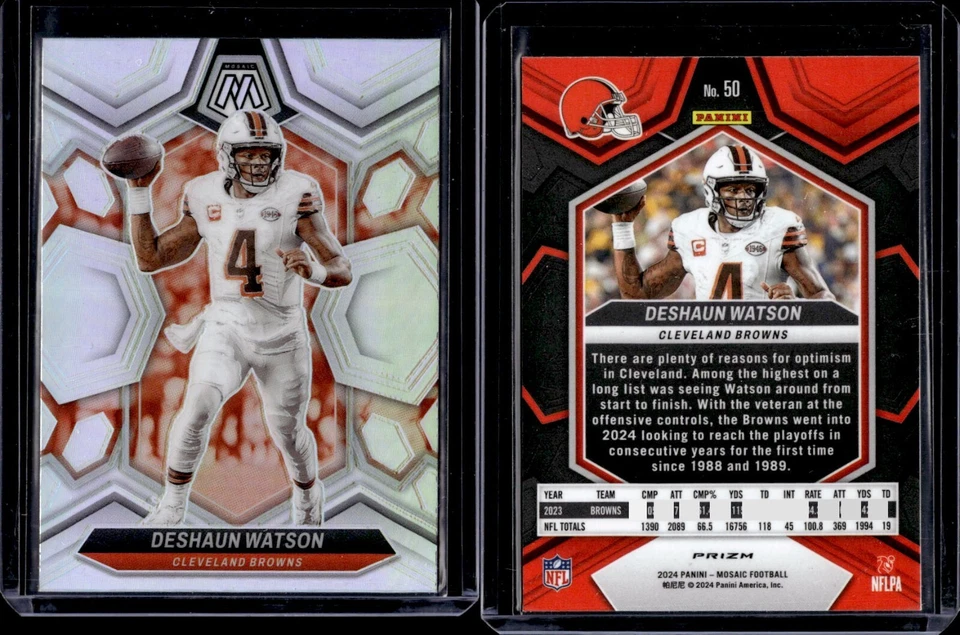 2024 Panini Mosaic Silver #50 Deshaun Watson - Image 1 of 1