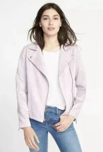 Chaqueta Antigua Azul Marino Imitación Gamuza Lavanda Color Rosado Talla M Nueva Sin Etiquetas Abrigo Azul Marino Antiguo - Imagen 1 de 7