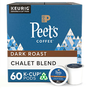 Peet's Kaffee, dunkel geröstete K-Tasse Hülsen für Keurig Brauer - Chalet Mischung 60 Stück 