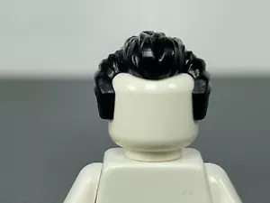 LEGO Black MINIFIGURE CAPELLI Short Swept Back Sideburns Widow's Peak x1 - Foto 1 di 7