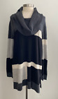 Inc Gray Colorblock Cowl Neck Tunic Wool Silk Blend Sweater Size Xxl New Nwt