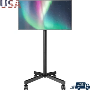 Mobile TV Cart Stand with Wheels 23-60 In LCD LED Flat Curved Screen Floor Stand - Picture 1 of 9