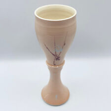 RARE Vintage 80s SHANE SCHIMMEL Pastel Pink Splatter Paint Stoneware Goblet Vase