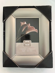 Prinz Classic Collection 4x6 Satin Silver Frame Lacquer Finish 1754-465 NEW - Picture 1 of 12