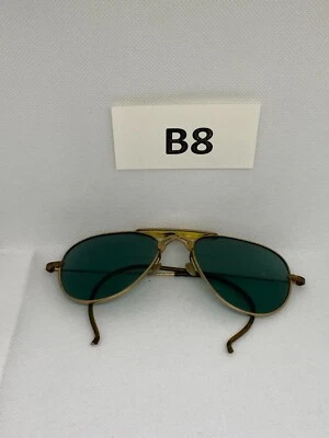 Gafas de sol de aviador azules con borde de alambre rellenas de oro vintage para deportistas RARAS Foto 1 de 4