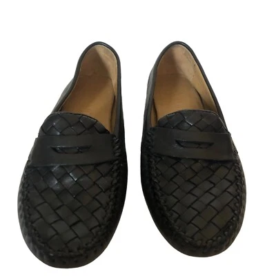 Zapatos de Conducción Robert Zur Petra Mocasín Tejido Cuero Negro Talla 6 1/2 AA Mocasín Foto 1 de 4