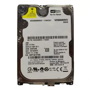 Disco duro externo portátil Western Digital 500 GB WD5000BMVV-11SXZS1 USB 3.0 - Imagen 1 de 3